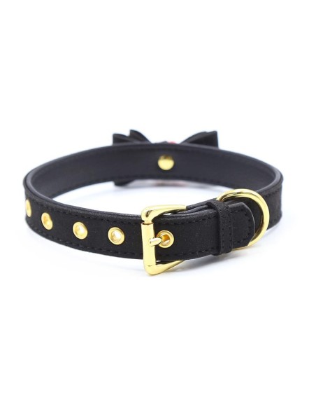 Collar con Lazo y Cascabel 44 cm Negro Rojo