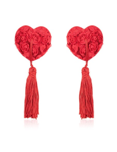 Pezoneras con Encaje y Patron Floral Rojo Pezoneras con Encaje y Patron Floral Rojo