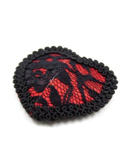 Pezoneras con Encaje Rojo Negro 2