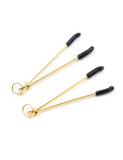 Pinzas para Pezones Metal Negro Dorado 2