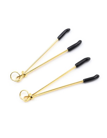Pinzas para Pezones Metal Negro Dorado