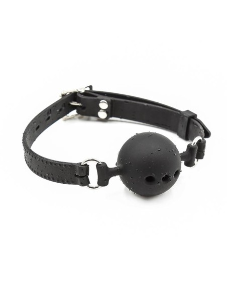 Mordaza de Bola Transpirable Silicona 4 cm Talla S Negro Mordaza de Bola Transpirable Silicona 4 cm Talla S Negro