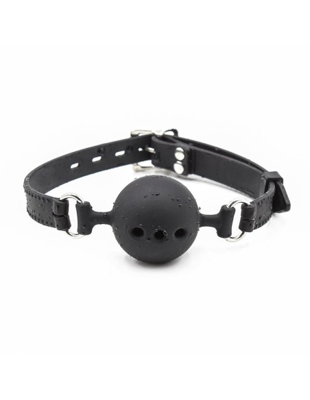Mordaza de Bola Transpirable Silicona 4 cm Talla S Negro Mordaza de Bola Transpirable Silicona 4 cm Talla S Negro