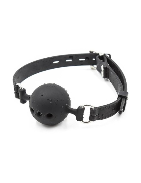 Mordaza de Bola Transpirable Silicona 4 cm Talla S Negro Mordaza de Bola Transpirable Silicona 4 cm Talla S Negro