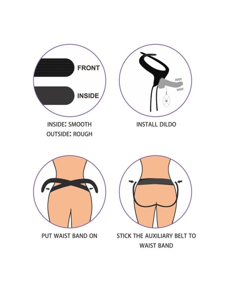 Arnes Ajustable con Dildo 10 Vibraciones 75