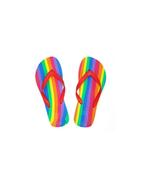 Chanclas con Bandera LGBT Talla 38 39 Chanclas con Bandera LGBT Talla 38 39