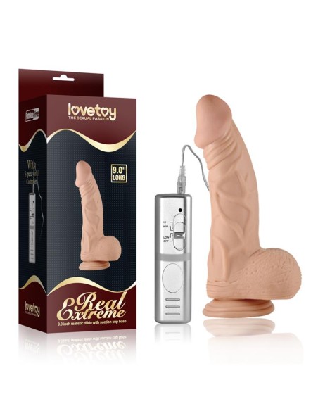Dildo Real Extreme Dildo con Vibracion 9 Natural Dildo Real Extreme Dildo con Vibracion 9 Natural