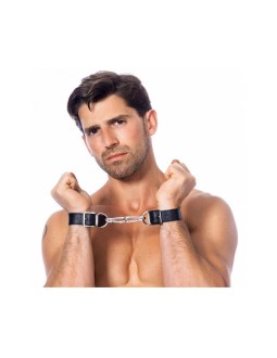 Set Esposas para Manos y Pies Cuero 25cm 2