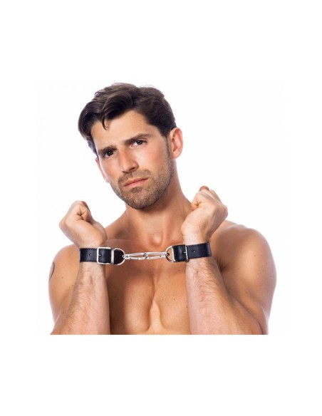 Set Esposas para Manos y Pies Cuero 25cm