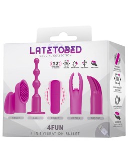 4Fun Bala Vibrador y 4 Fundas USB Impermeable Silicona 2