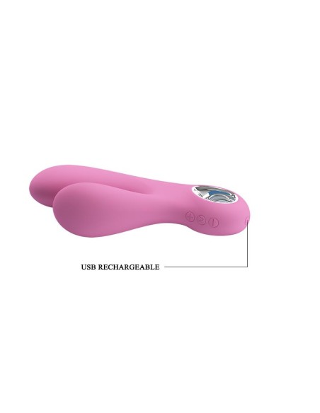 Vibrador Canrol USB Silicona Rosa Suave Vibrador Canrol USB Silicona Rosa Suave