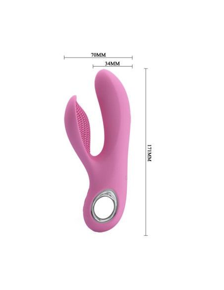 Vibrador Canrol USB Silicona Rosa Suave Vibrador Canrol USB Silicona Rosa Suave