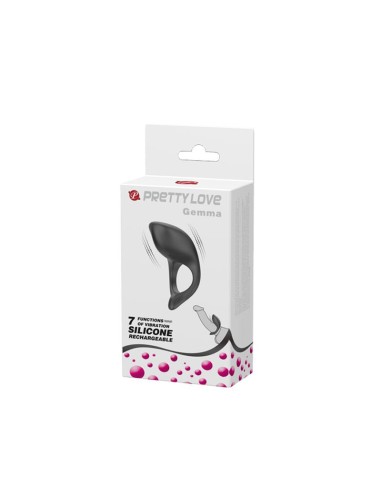 Anillo Vibrador Gemma USB Silicona Negro