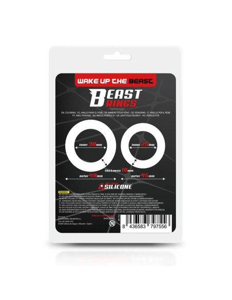 Anillo Doble para el Pene Silicona Solida 25 3 cm Anillo Doble para el Pene Silicona Solida 25 3 cm