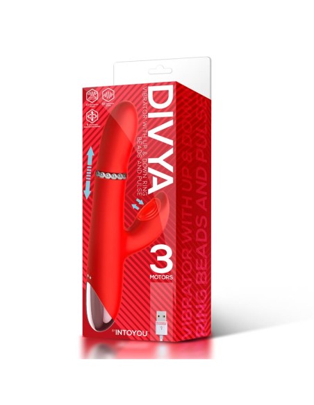 Divya Vibrador con Aro de Bolas Internas Up and Down y Pulsacion 3 Motores Independientes USB