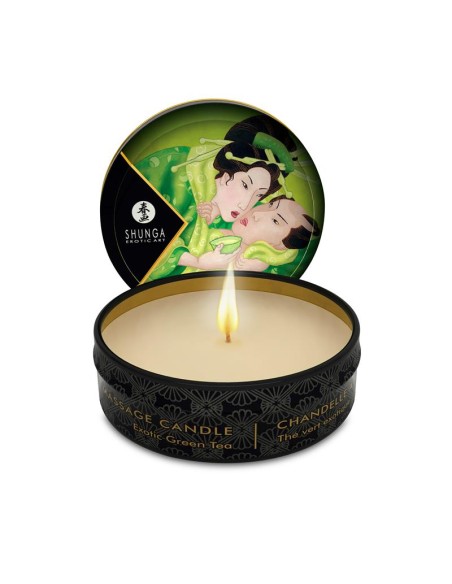 Shunga Mini Vela de Masaje Te Verde Shunga Mini Vela de Masaje Te Verde