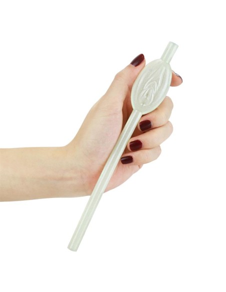 Pajita de Vagina Brilla en la Oscuridad Pack de 9