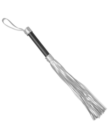 Flogger Cuero Sintetico Plateado y Negro Flogger Cuero Sintetico Plateado y Negro