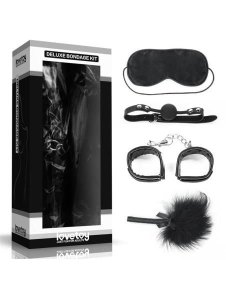 Kit Bondage Deluxe 4 Unidades Negro Kit Bondage Deluxe 4 Unidades Negro
