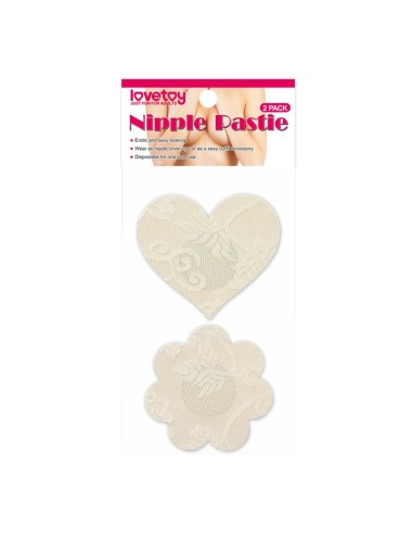 Pack Pezoneras Flor y Corazon Beige