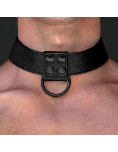 Collar con Correa Negro Mate