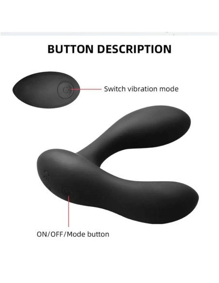 Brett Masajeador Prostatico Control Remoto USB Silicona Liquida