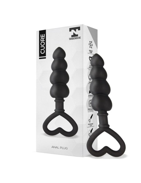 Cuore Plug Anal Silicona Negro