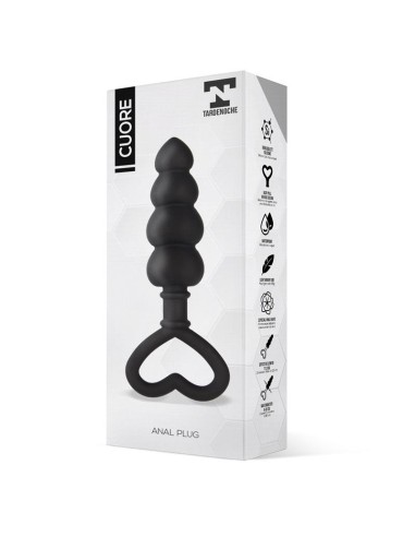 Cuore Plug Anal Silicona Negro