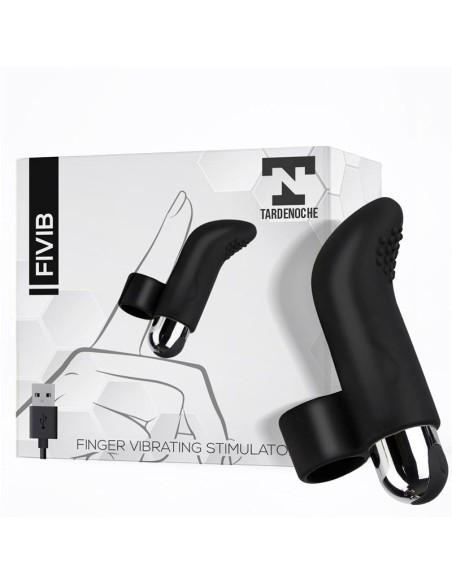 Fivib Estimulador de Dedo USB Silicona Negro