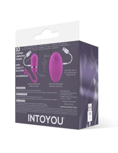 Huevo Vibrador Control Remoto Odise USB Silicona Rosa