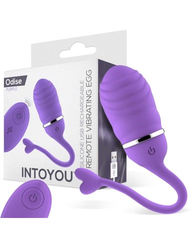 Huevo Vibrador Control Remoto Odise USB Silicona Purpura