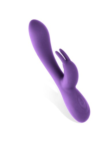 Mauve Vibrador Unibody Silicona Liquida USB Purpura