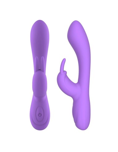 Mauve Vibrador Unibody Silicona Liquida USB Purpura