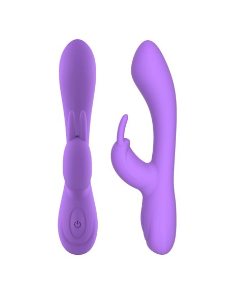 Mauve Vibrador Unibody Silicona Liquida USB Purpura