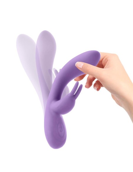 Mauve Vibrador Unibody Silicona Liquida USB Purpura