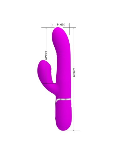 Mariana Vibrador 4en1 Silicona Fucsia