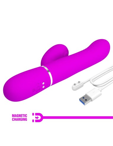 Mariana Vibrador 4en1 Silicona Fucsia