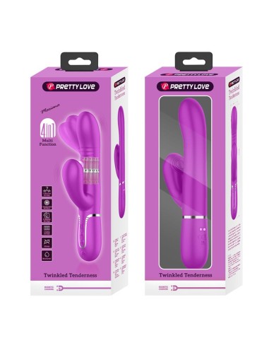 Mariana Vibrador 4en1 Silicona Fucsia
