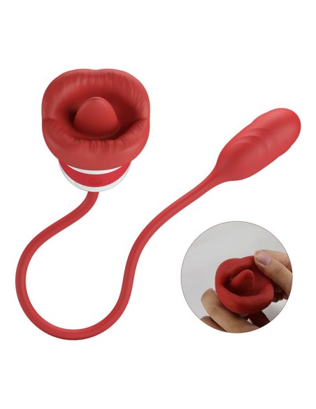 Aliyah Estimulador Doble Boca y Huevo Silicona