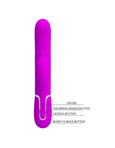 Gigi Vibrador con Licking y Thumping Fucsia