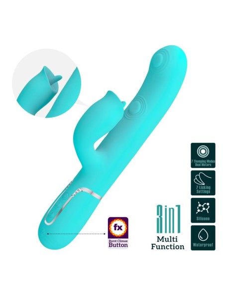 Gigi Vibrador con Licking y Thumping Turquesa