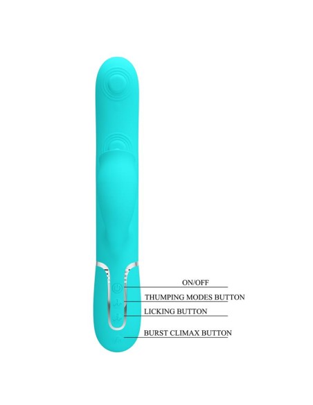 Gigi Vibrador con Licking y Thumping Turquesa