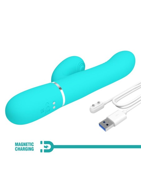 Mariana Vibrador 4 en 1 Silicona Turquesa Mariana Vibrador 4 en 1 Silicona Turquesa