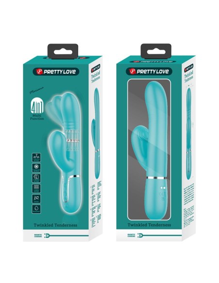 Mariana Vibrador 4 en 1 Silicona Turquesa Mariana Vibrador 4 en 1 Silicona Turquesa