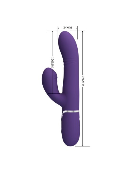 Mariana Vibrador 4 en 1 Silicona Morado