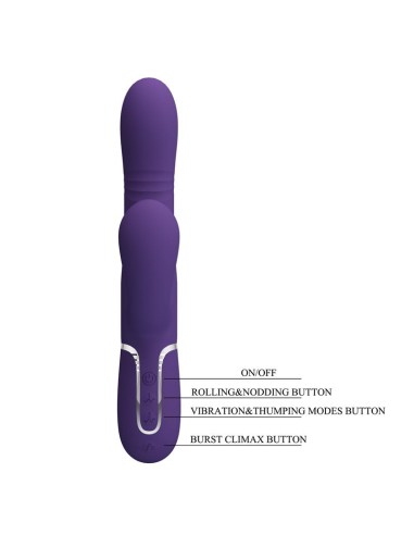 Mariana Vibrador 4 en 1 Silicona Morado