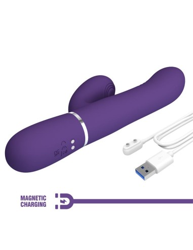 Mariana Vibrador 4 en 1 Silicona Morado