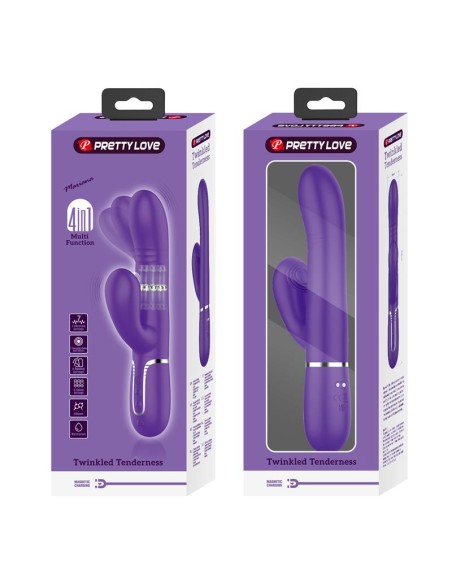 Mariana Vibrador 4 en 1 Silicona Morado