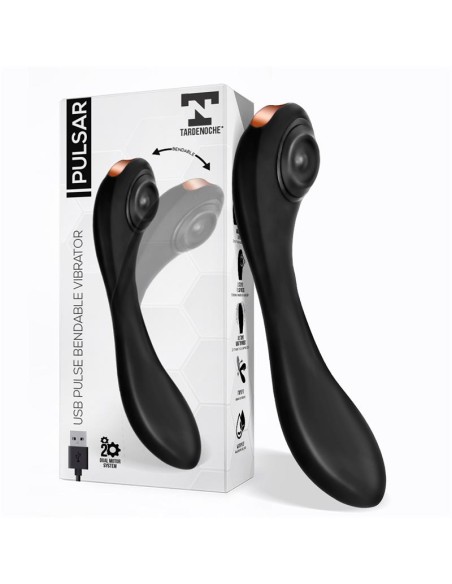 Pulsar Vibrador con Pulsacion y Esqueleto Articulado Silicona USB