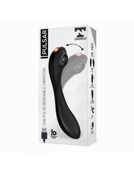 Pulsar Vibrador con Pulsacion y Esqueleto Articulado Silicona USB